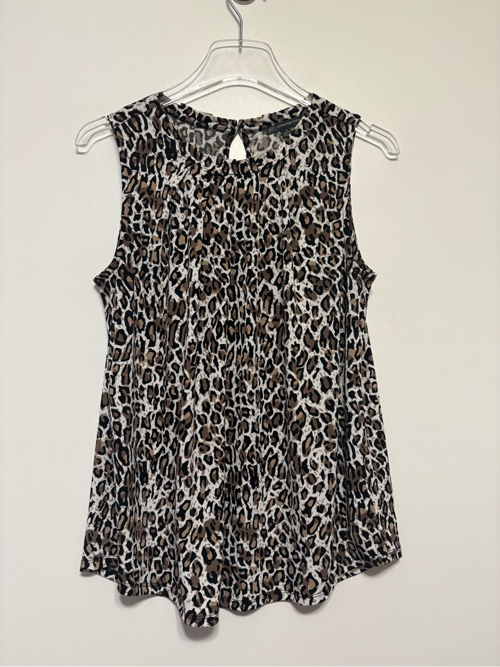 Adrianna Papell Leopard Print Sleeveless Camisole - Brown/Black/White Small